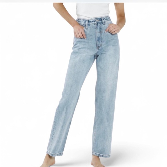 |Thrills| Pulp Jean Endless Blue High-waisted Straight Leg Mom Jeans US size 2 - Picture 1 of 8
